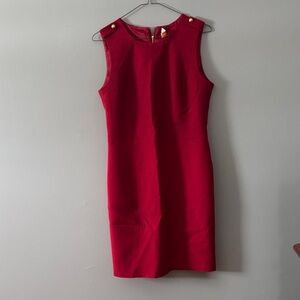 Tory Burch Elegant Red Sleeveless Dress